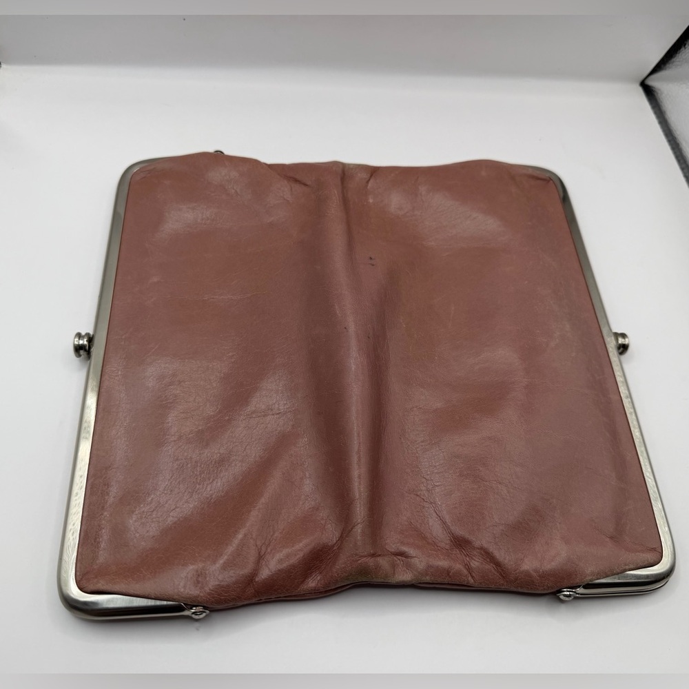 HOBO International Lauren clutch wallet pale pink leather vintage - Picture 7 of 10